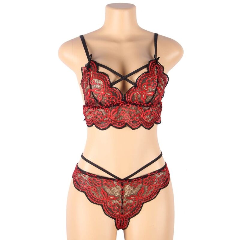 SUBBLIME - SET ENSEMBLE DEUX PIÈCES TOP ET CULOTTE EN DENTELLE