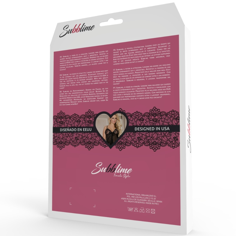 SUBBLIME - TEDDY DENTELLE BONNET OUVERT