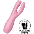 SATISFYER - VIBRATEUR THREESOME 3 ROSE