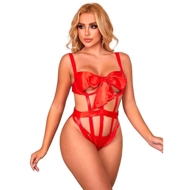 SUBBLIME - 954468 BODY SEXY AJOURÉ AVEC NOEUD ROUGE