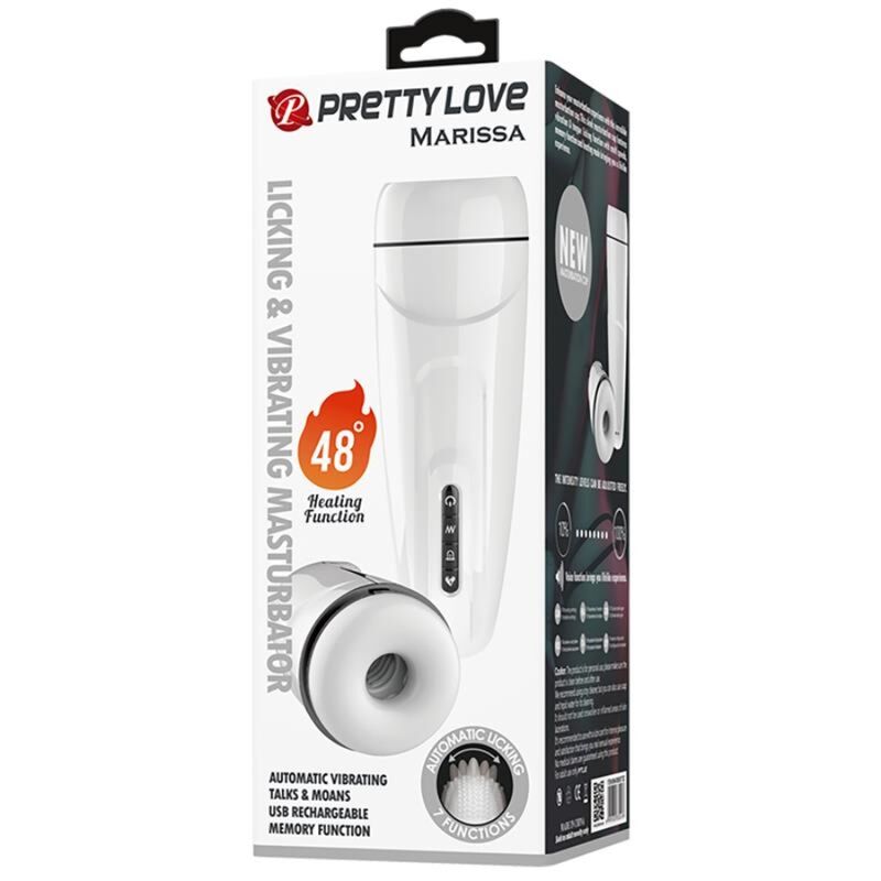 PRETTY LOVE - MASTURBATEUR HOMME MARISSA VIBRATION, CHALEUR, VOIX ET ASPIRATION