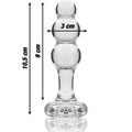 NEBULA SERIES BY IBIZA - MODÈLE 1 BOUCHON EN VERRE BOROSILICATE TRANSPARENT 10.5 CM -O- 3 CM