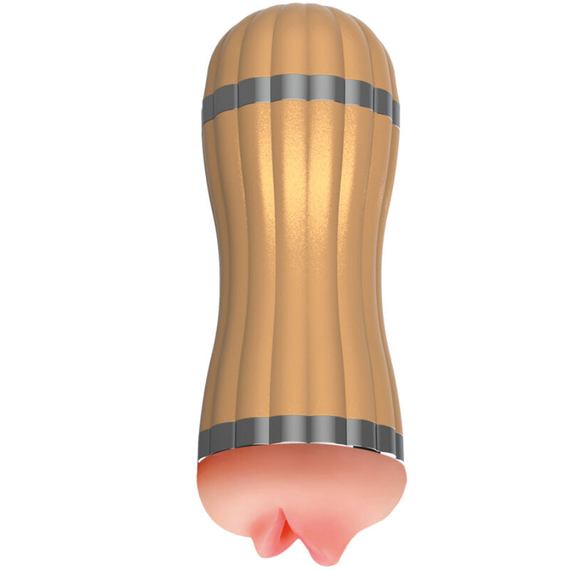 ARMONY - BEVIS DOUBLE MASTURBATEUR VAGIN ET BOUCHE SANS VIBRATION OR