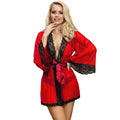 SUBBLIME - ROBE EN TISSU TRANSPARENT DÉTAIL DENTELLE ROUGE
