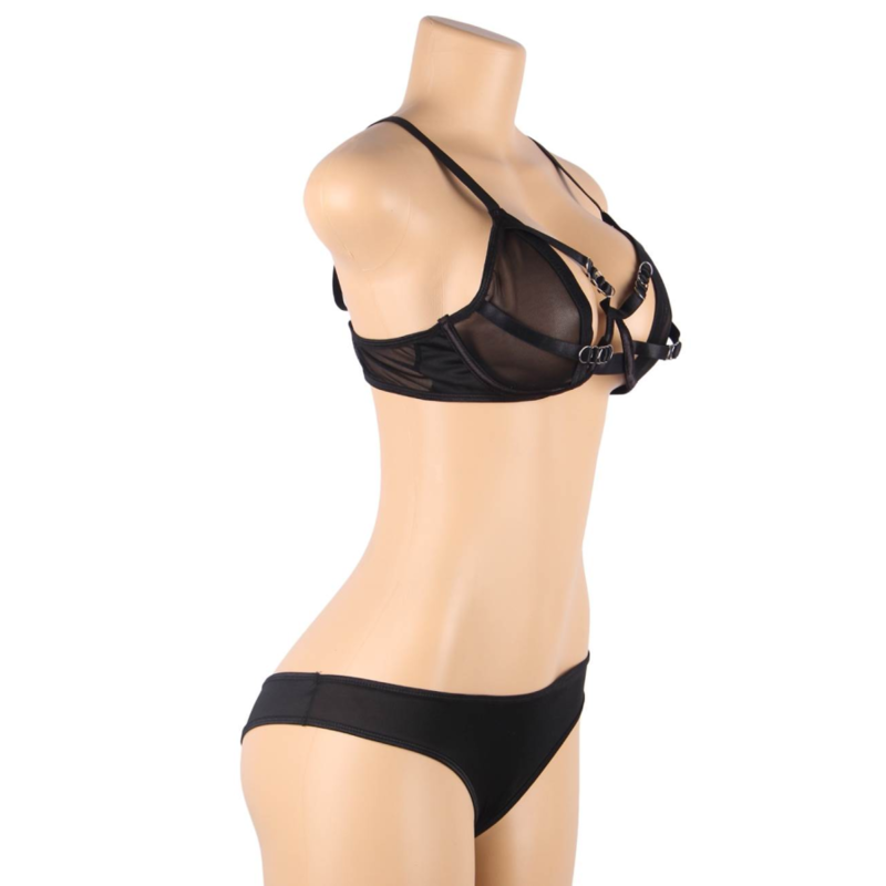 SUBBLIME - ENSEMBLE DEUX PIÈCES DE SOUTIEN-GORGE TRANSPARENT ET BANDES