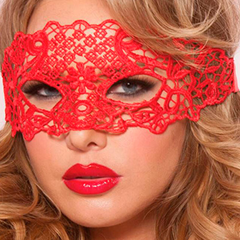 QUEEN LINGERIE - MASQUE DENTELLE ROUGE