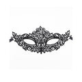 QUEEN LINGERIE - MASQUE EN DENTELLE NOIRE MODÈLE 1