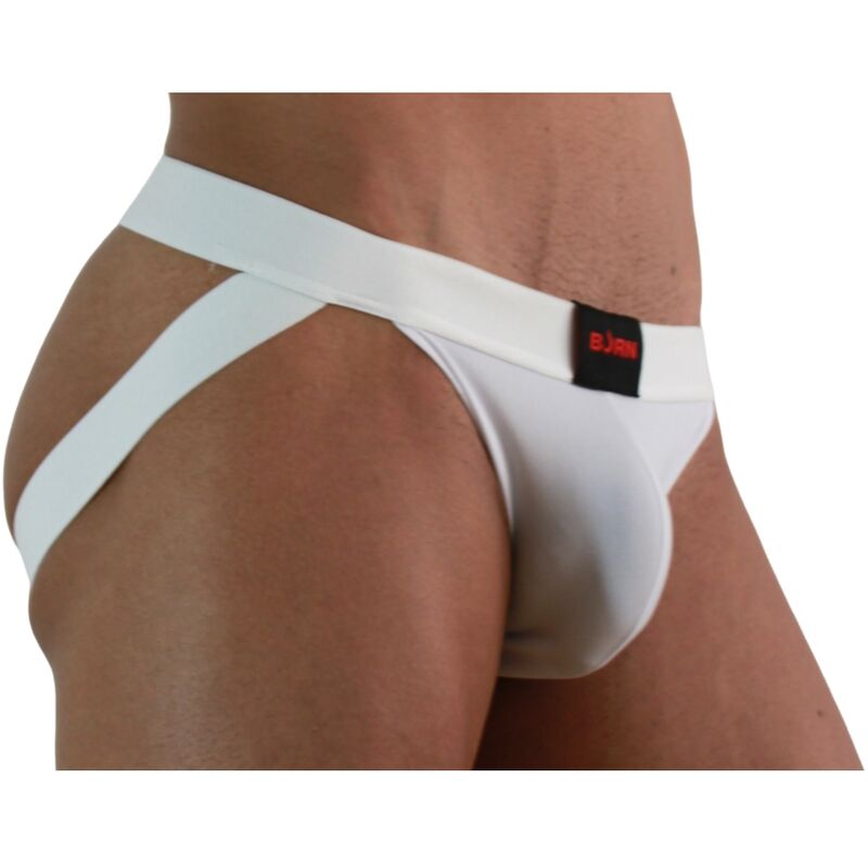BURN - 007 JOCK LYCRA BLANC