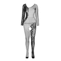 PASSION - BS 107 BODYSTOCKING BLANC TAILLE UNIQUE