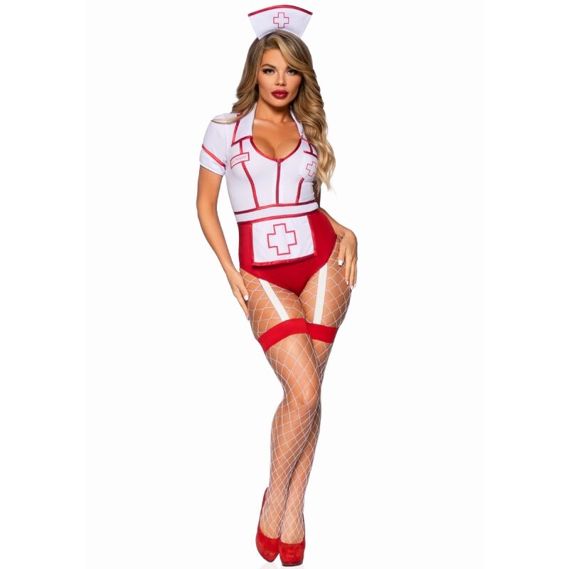 LEG AVENUE - COSTUME D'INFIRMIÈRE SEXY ROUGE/BLANC