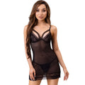 LIVCO CORSETTI FASHION - PEIGNOIR + CHEMISE + STRING MELISENDA CF 1709 NOIR
