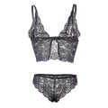 SUBBLIME - 953928 CHEMISIER DE NUIT EN SOIE ET DENTELLE + CULOTTE NOIRE