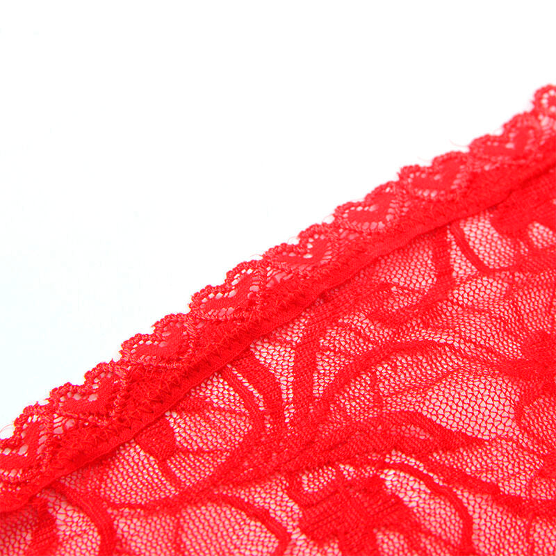 SUBBLIME - 954208 BABYDOLL EN DENTELLE À BRETELLES RÉGLABLES ROUGE