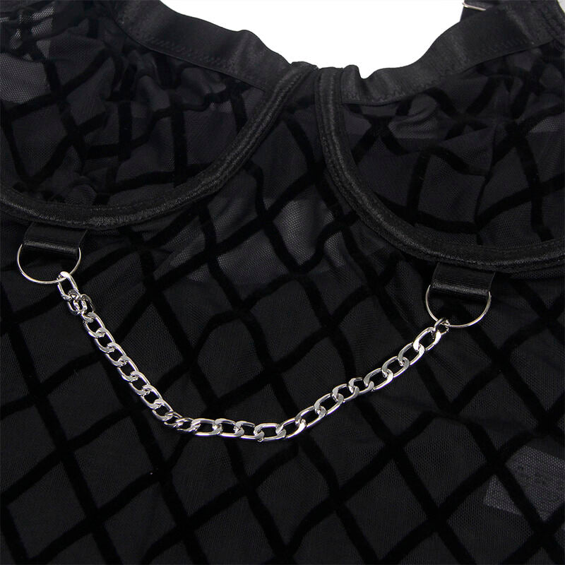 SUBBLIME - 954260 BODY AVEC CHAÎNES + PORTE-JARRETELLES NOIR