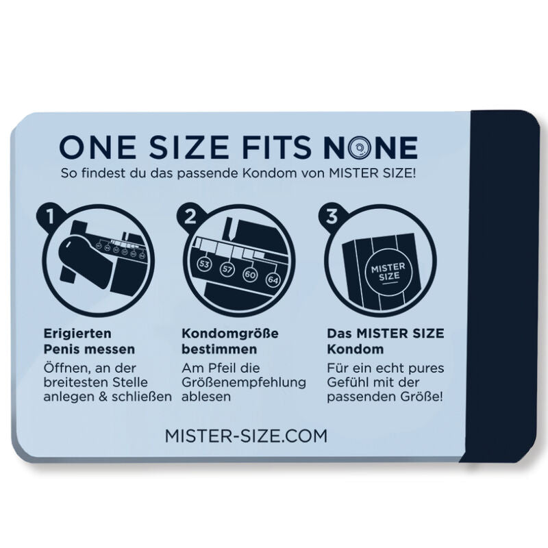 MISTER SIZE - DIMENSIONNEUR DE PRÉSERVATIFS (ALLEMAND)