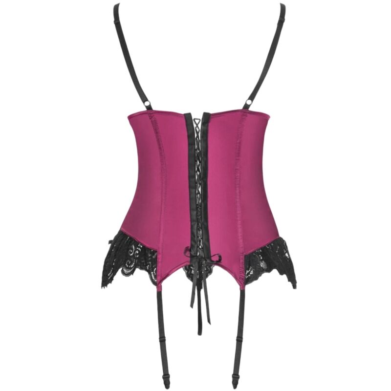 LIVCO CORSETTI FASHION - AGRAFENA CF 90436 CORSET + STRING BORDEAUX
