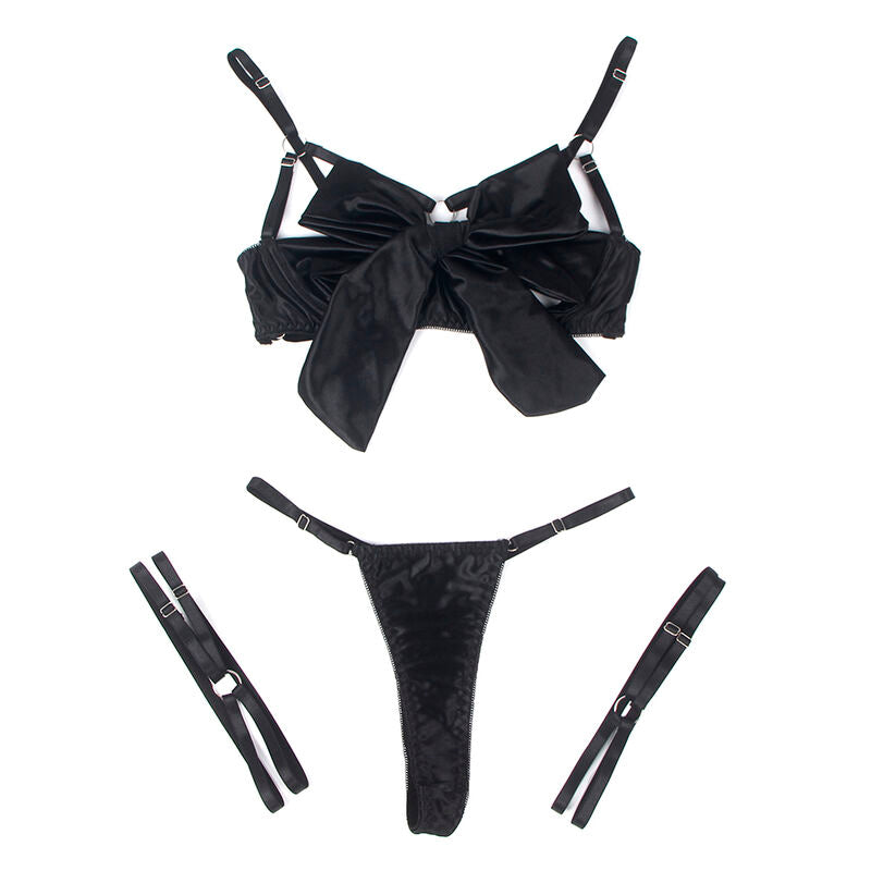 SUBBLIME - 955199 ENSEMBLE SOUTIEN-GORGE AVEC NŒUD NOIR RÉGLABLE