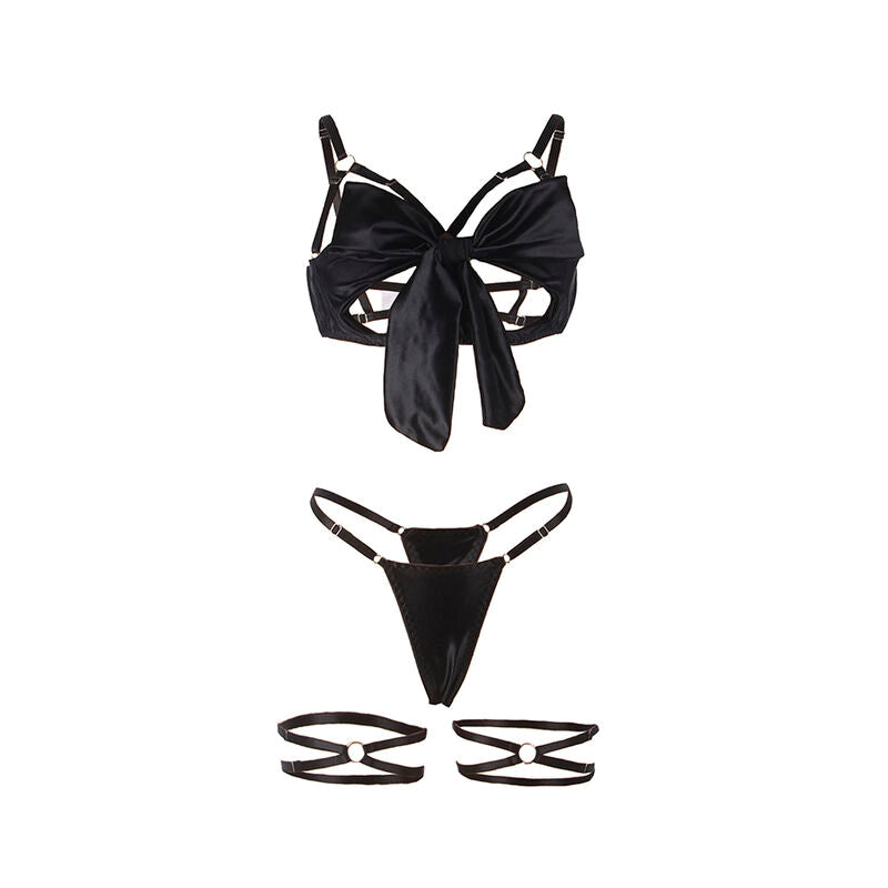 SUBBLIME - 955205 ENSEMBLE SOUTIEN-GORGE AVEC NŒUD NOIR RÉGLABLE