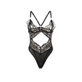SUBBLIME - 955212 BODY TRANSPARENT AVEC DENTELLE CREUSE NOIRE