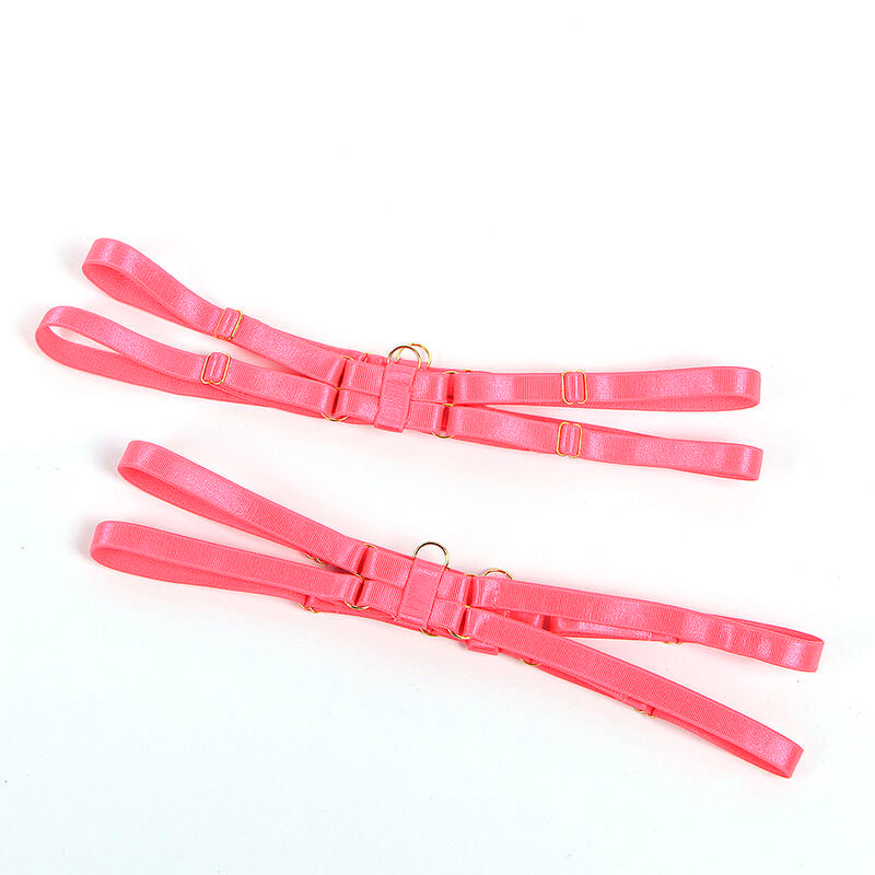 SUBBLIME - 955298 ENSEMBLE SOUTIEN-GORGE AVEC COLLIER ET DÉTAILS DE JAMBES ROSE FLUORESCENT