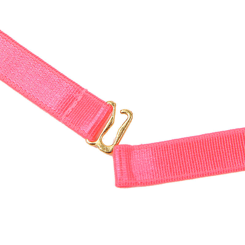 SUBBLIME - 955304 ENSEMBLE SOUTIEN-GORGE AVEC COLLIER ET DÉTAILS DE JAMBES ROSE FLUORESCENT