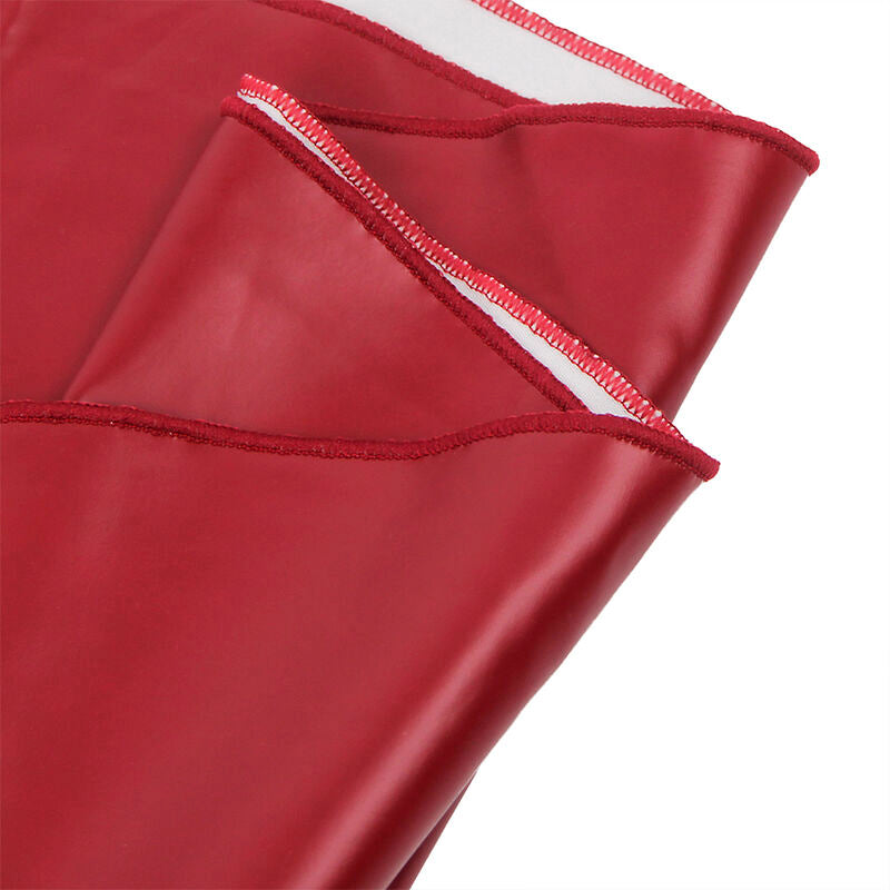 SUBBLIME - 955403 ROBE À BRETELLES EN CUIR BORDEAUX