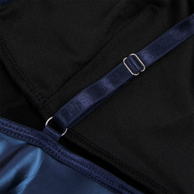 SUBBLIME - 955427 ROBE À BRETELLES EN CUIR BLEU
