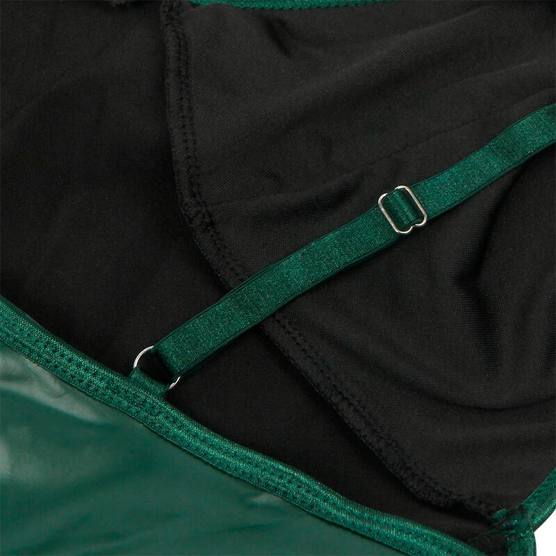 SUBBLIME - 955434 ROBE À BRETELLES EN CUIR VERT