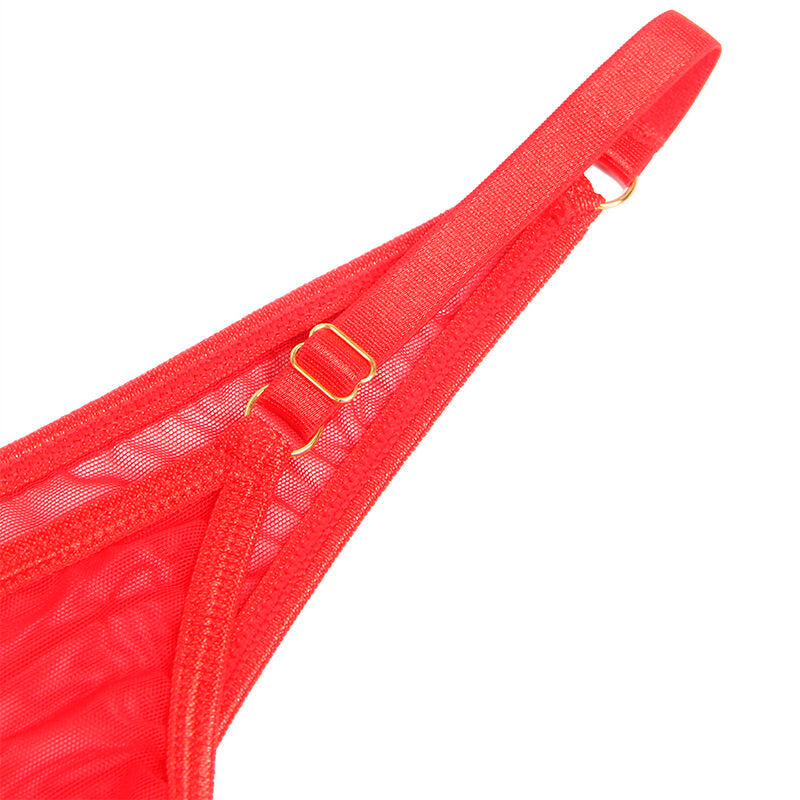SUBBLIME - 955519 ENSEMBLE SOUTIEN-GORGE AVEC CHAÎNES ET COEUR EN MAILLE ROUGE