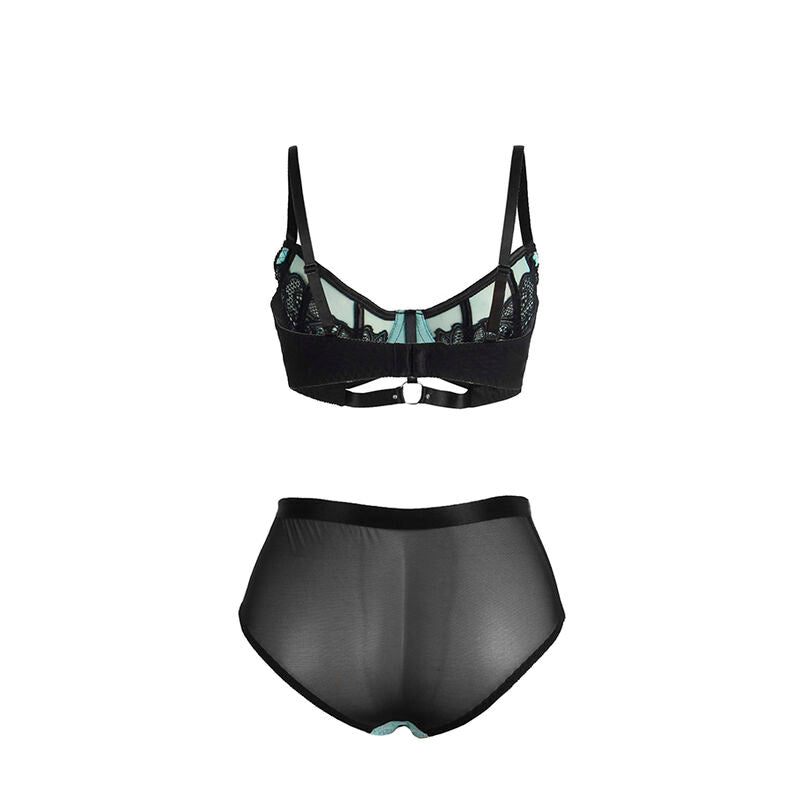 SUBBLIME - 955564 ENSEMBLE SOUTIEN-GORGE À FERMETURE ÉCLAIR EN CUIR VERNI VERT