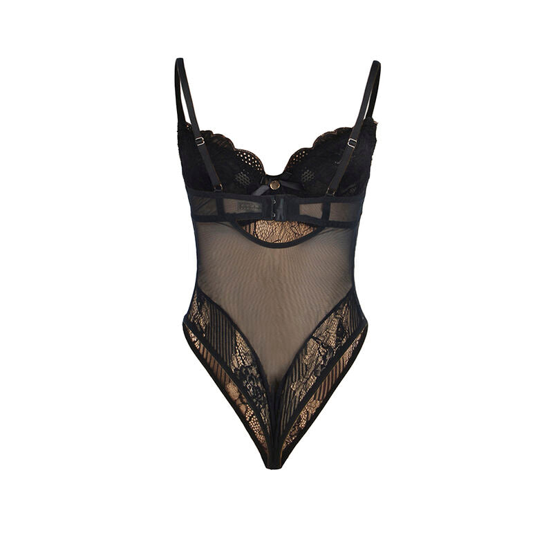 SUBBLIME - 955618 BODY EN DENTELLE AVEC FERMETURE EN BAS NOIR