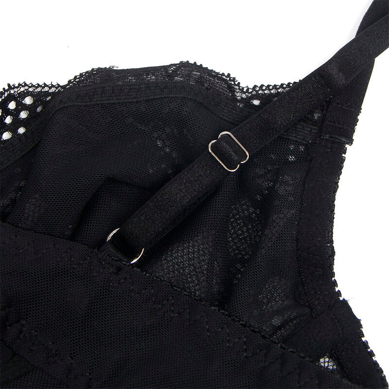 SUBBLIME - 955618 BODY EN DENTELLE AVEC FERMETURE EN BAS NOIR