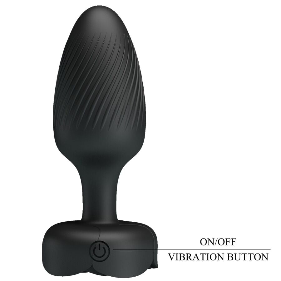 PRETTY LOVE - PLUG ANAL VARIAN AVEC LUMIÈRE LED NOIR 10,8 CM