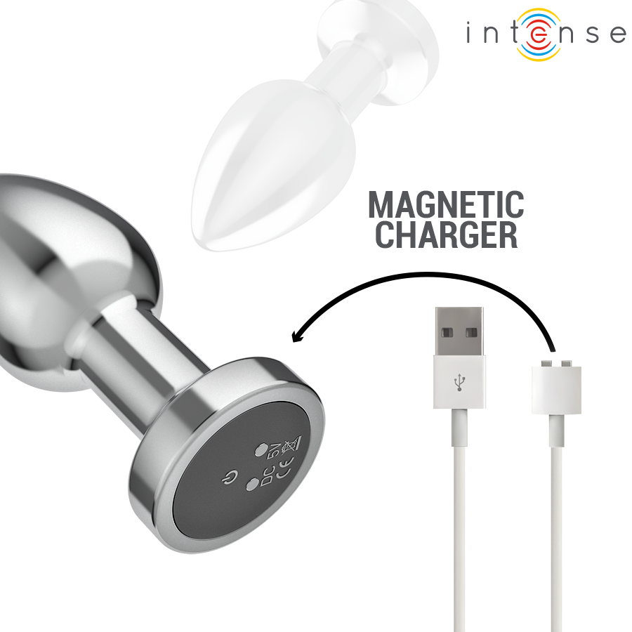 INTENSE - PLUG ANAL 10 VIBRATIONS MÉTAL AVEC TÉLÉCOMMANDE M