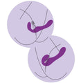 XOCOON - VIBRATEUR SANS STRAPLESS 2 EN 1 AVEC TÉLÉCOMMANDE VIOLET