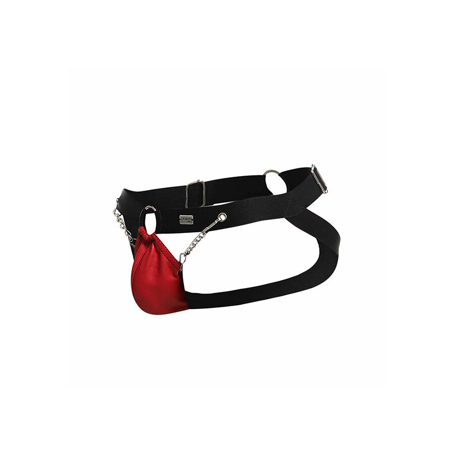 MOB - JOCKSTRAP ROUGE DNGEON AVEC CHAÎNES TAILLE UNIQUE
