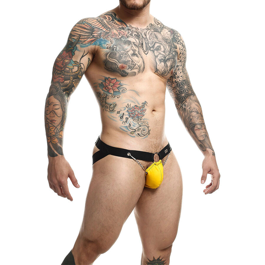 MOB - JOCKSTRAP JAUNE DNGEON AVEC CHAÎNES TAILLE UNIQUE
