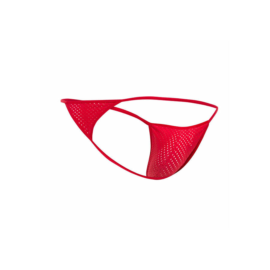 MOB - STRING V EN MICROFIBRE ROUGE