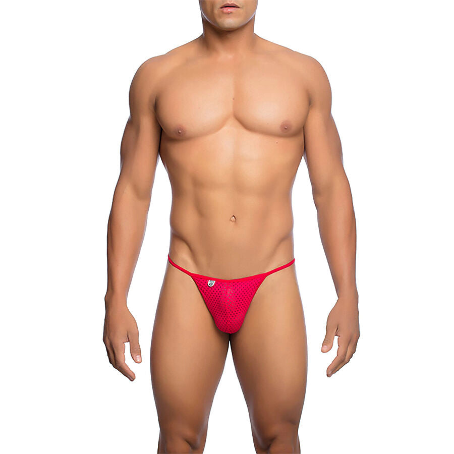MOB - STRING V EN MICROFIBRE ROUGE