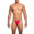MOB - STRING V EN MICROFIBRE ROUGE