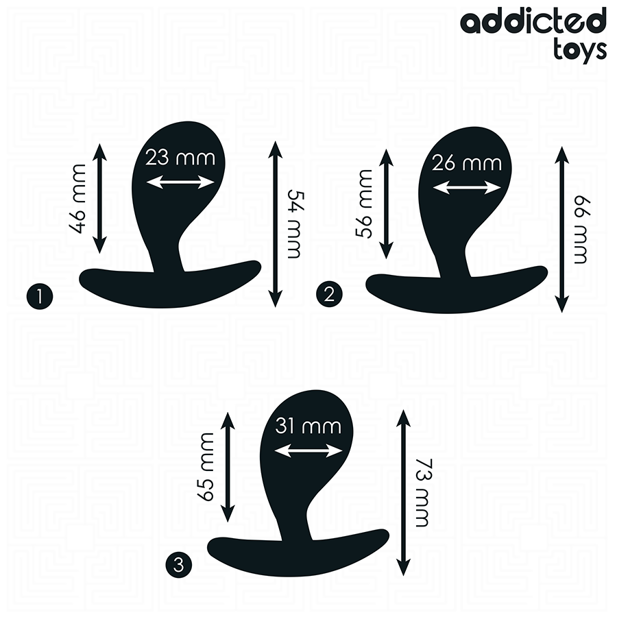 ADDICTED TOYS - LOT DE 3 PLUG ANAL MODÈLE 3
