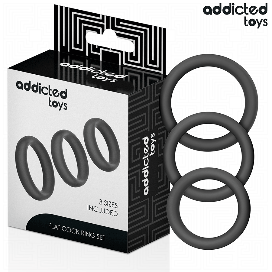 ADDICTED TOYS - LOT D'ANNEAUX PLATS EN SILICONE