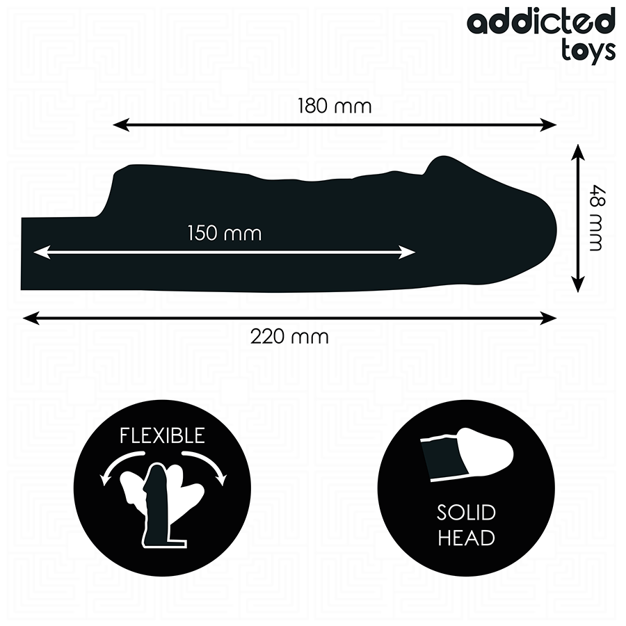 ADDICTED TOYS - EXTENSION DE PÉNIS TRANSPARENTE 27 CM