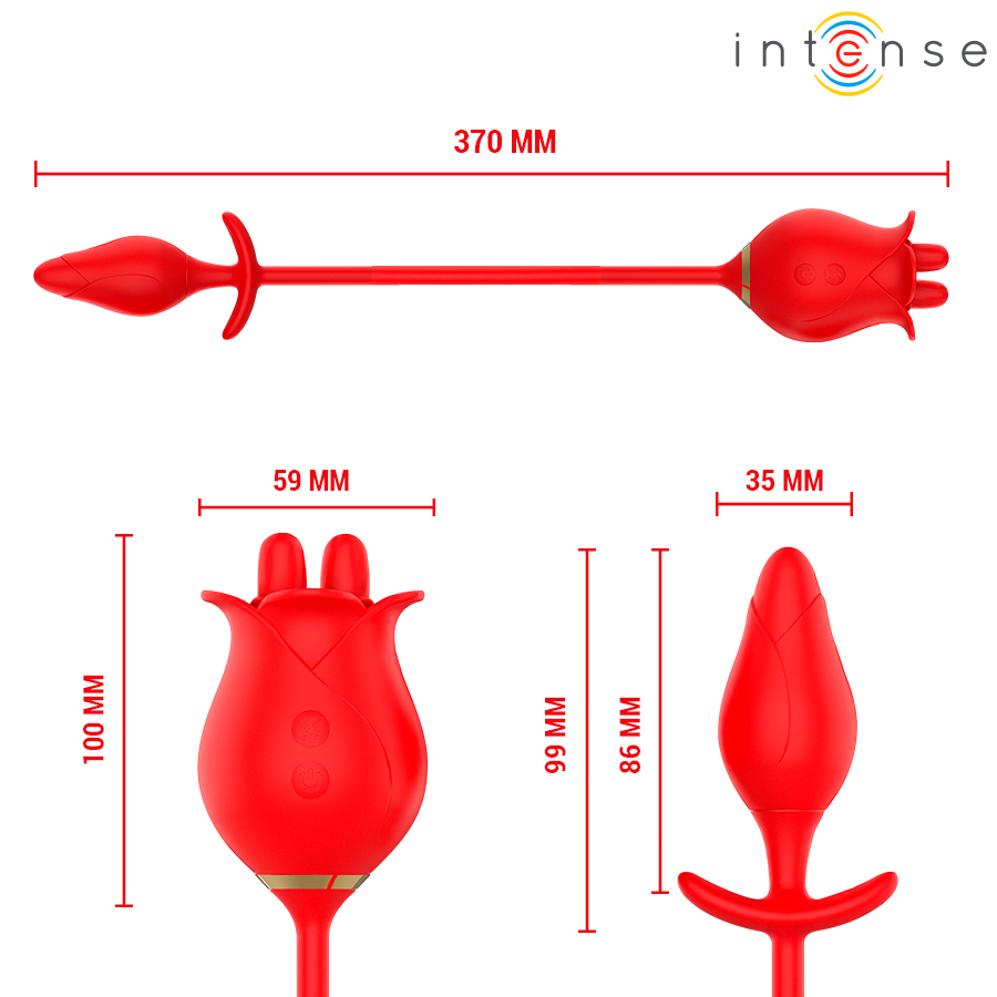 INTENSE - MELANIE DOUBLE STIMULATEUR DE CLITORIS AVEC LANGUE EN ZIGZAG