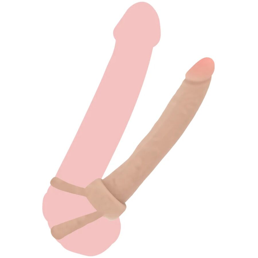 GET REAL - PÉNÉTRATEUR ANAL EN SILICONE DOUBLE TROUBLE 16 CM