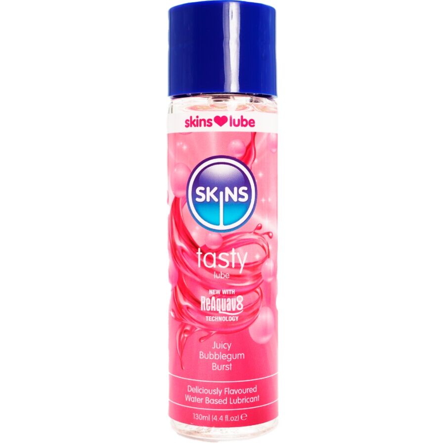 SKINS - LUBRIFIANT À BASE D'EAU DÉLICIEUX GOÛT BUBBLEGUM 130 ML