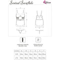 LIVCO CORSETTI FASHION - SENSUAL SNOWFLAKE LC 90603 CHEMISE DE NOËL + STRING + BANDEAU