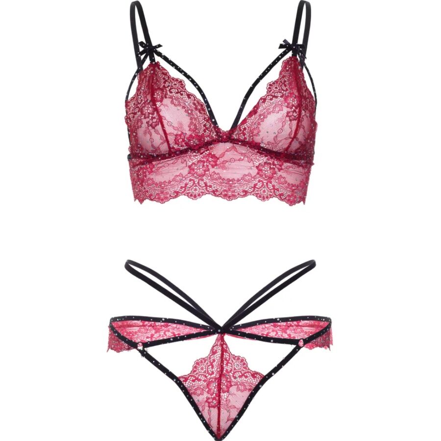LEG AVENUE - 81623 ENSEMBLE SOUTIEN-GORGE + STRING BORDEAUX