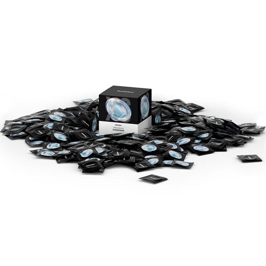 SATISFYER - PRÉSERVATIFS TAILLE S 49 MM - BOÎTE DE 100 UNITÉS