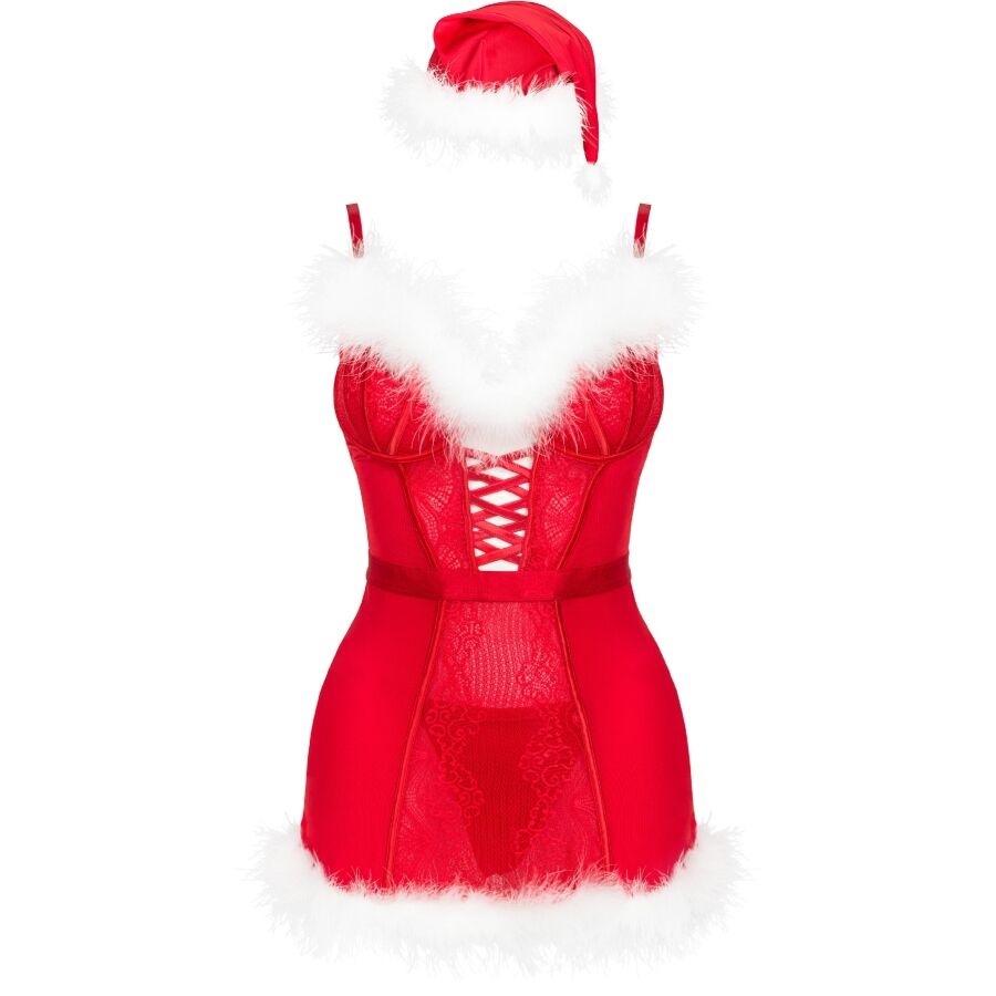 LIVCO CORSETTI FASHION - AGETHE LC 90607 CHEMISE + STRING + BONNET DE NOËL